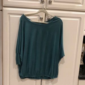 Eileen Fisher Teal Top w/ Dolman Sleeves